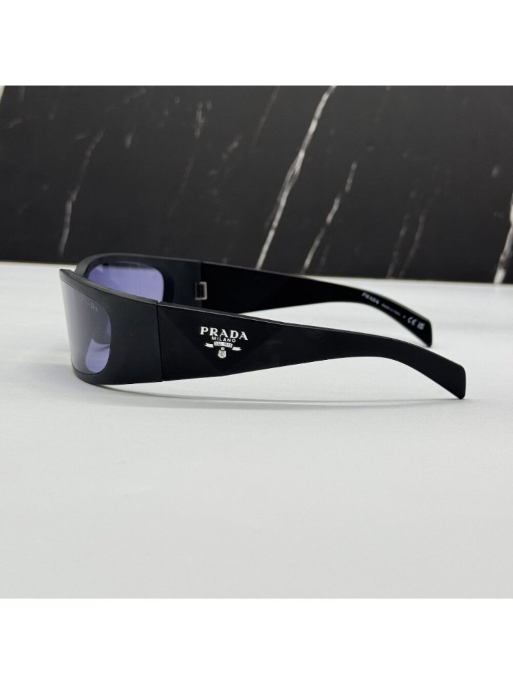 NEW PRADA PRA19S 1BO40G SUNGLASSES PR A19S 1BO40G BLACK/PURPLE UNISEX SPR A19S - Picture 6 of 10